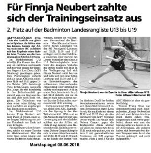 Finnja ist natürlich U17 :-)